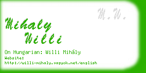 mihaly willi business card